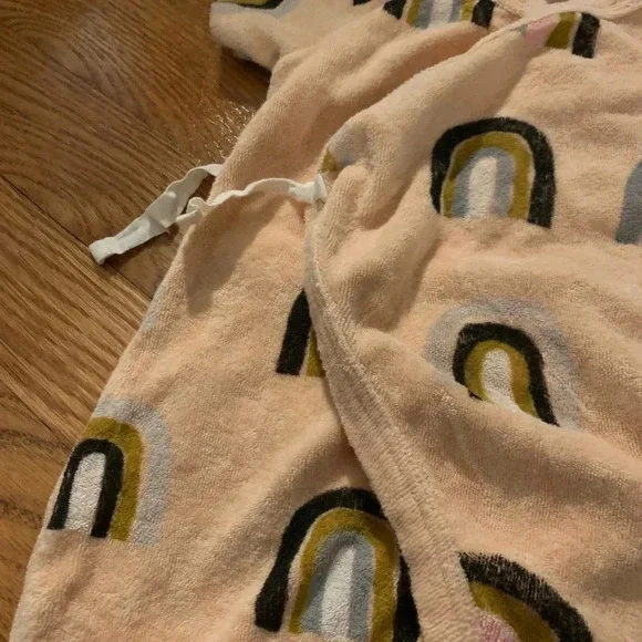 Spearmint Love Pink Rainbow Terrycloth Romper 3 Months - Picture 2 of 5